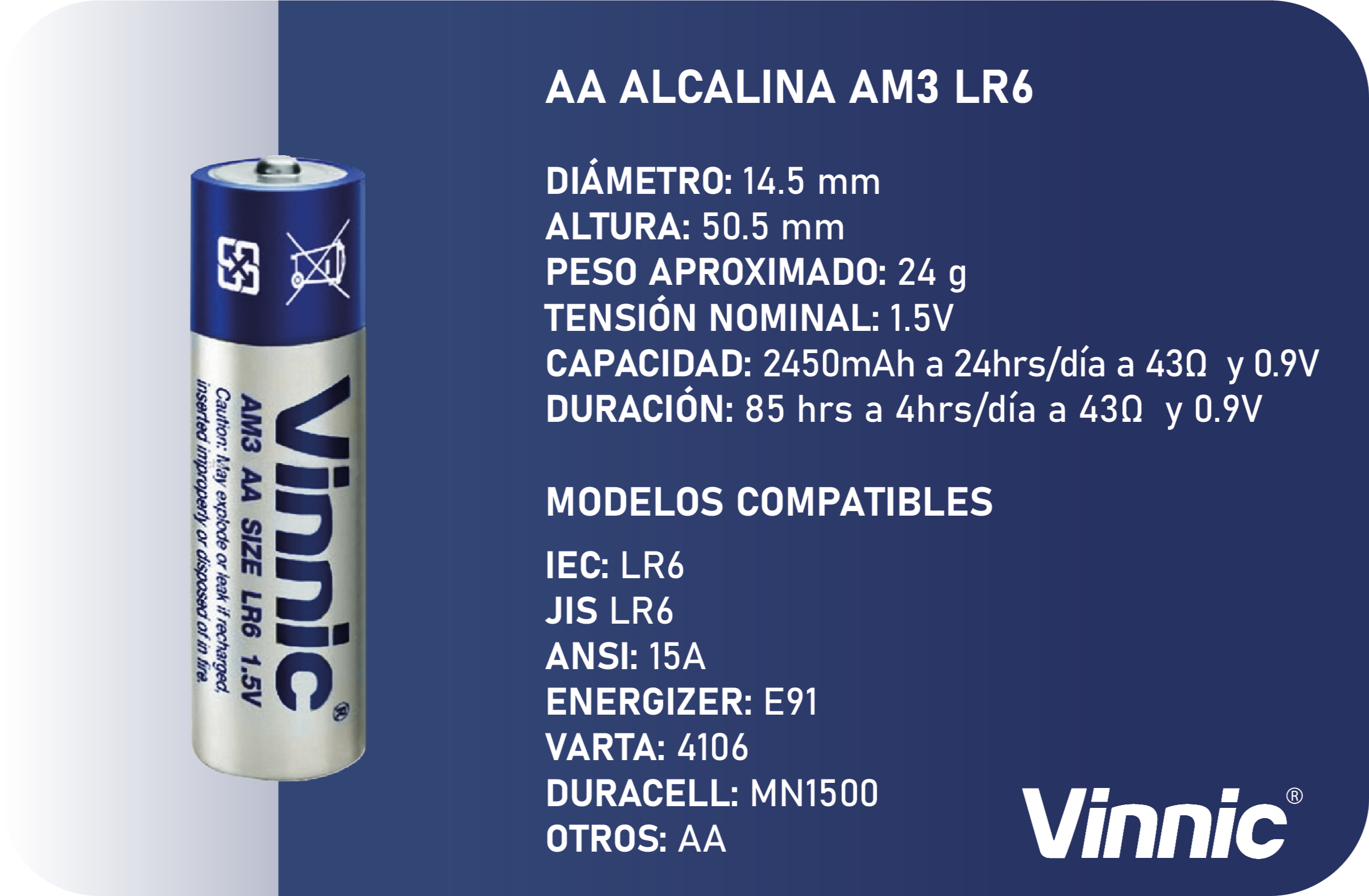 AA ALCALINA AM3 LR6 1.5V