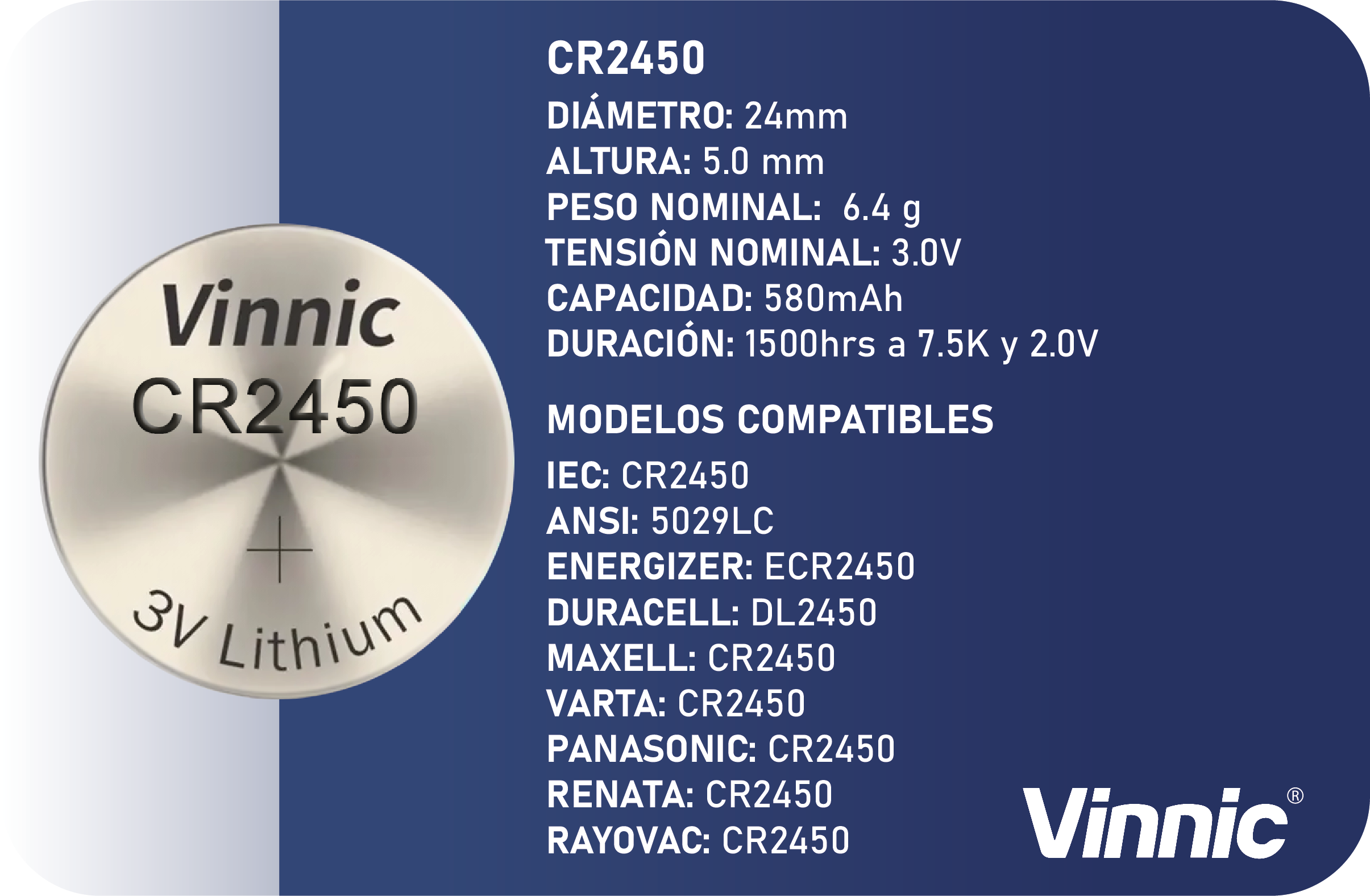 CR2450 3.0V