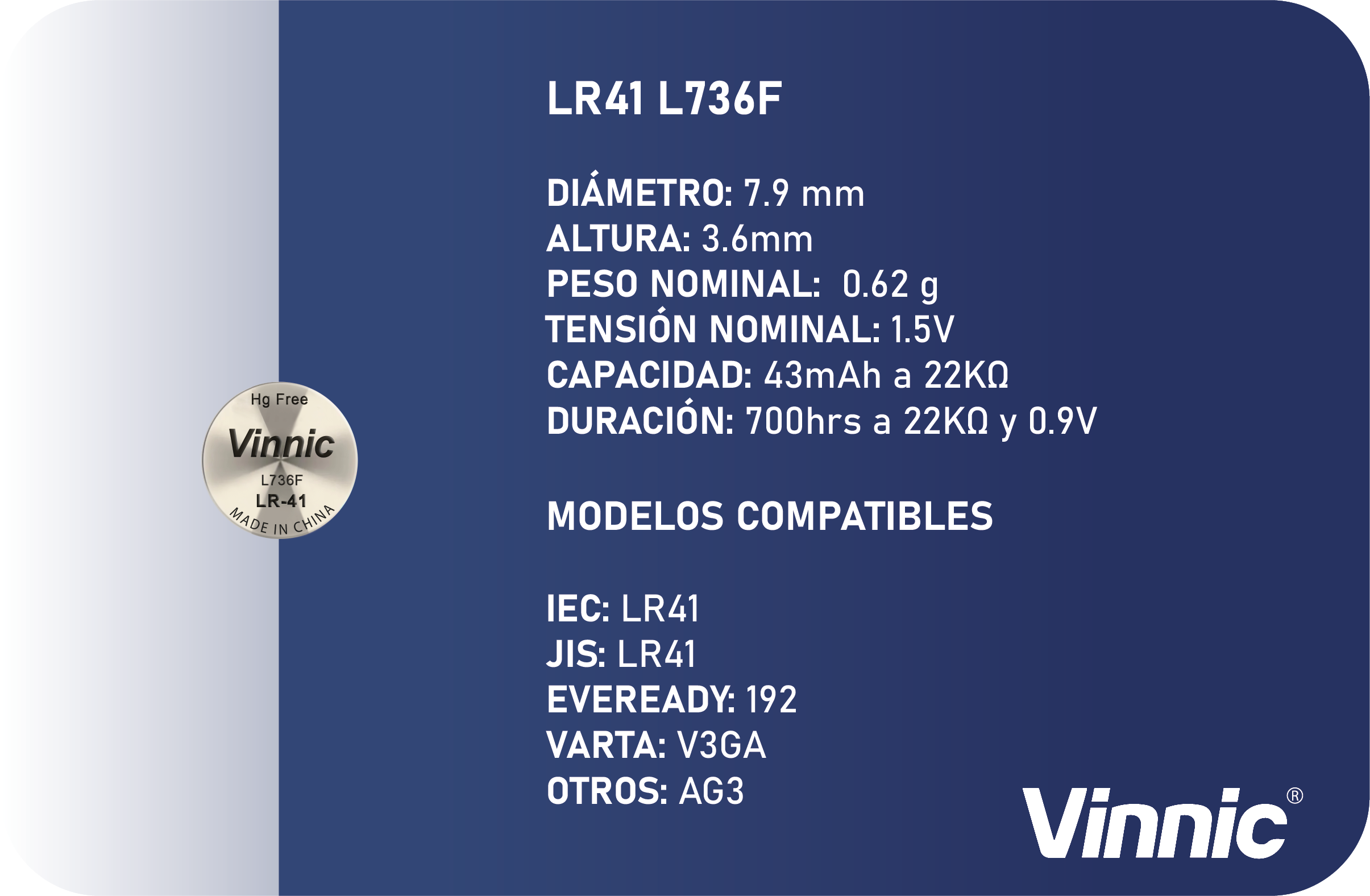 LR41 L738F 1.5V